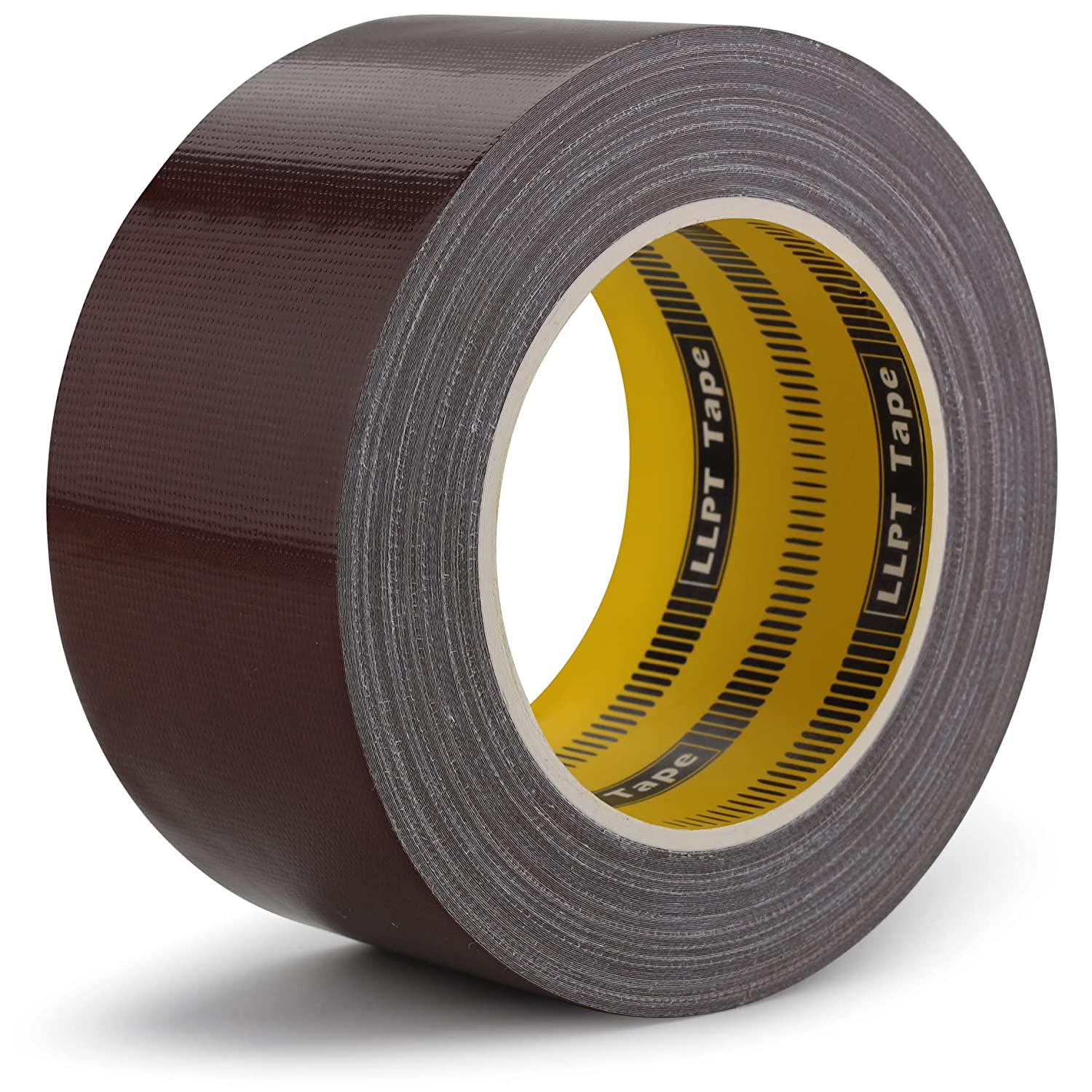 LLPT, LLPT Duct Tape Premium Grade 2.36 Inches x 108 Feet x 11 Mil Easy Tear Residue Free Strong Adhesive Color Dark Brown (DT254)