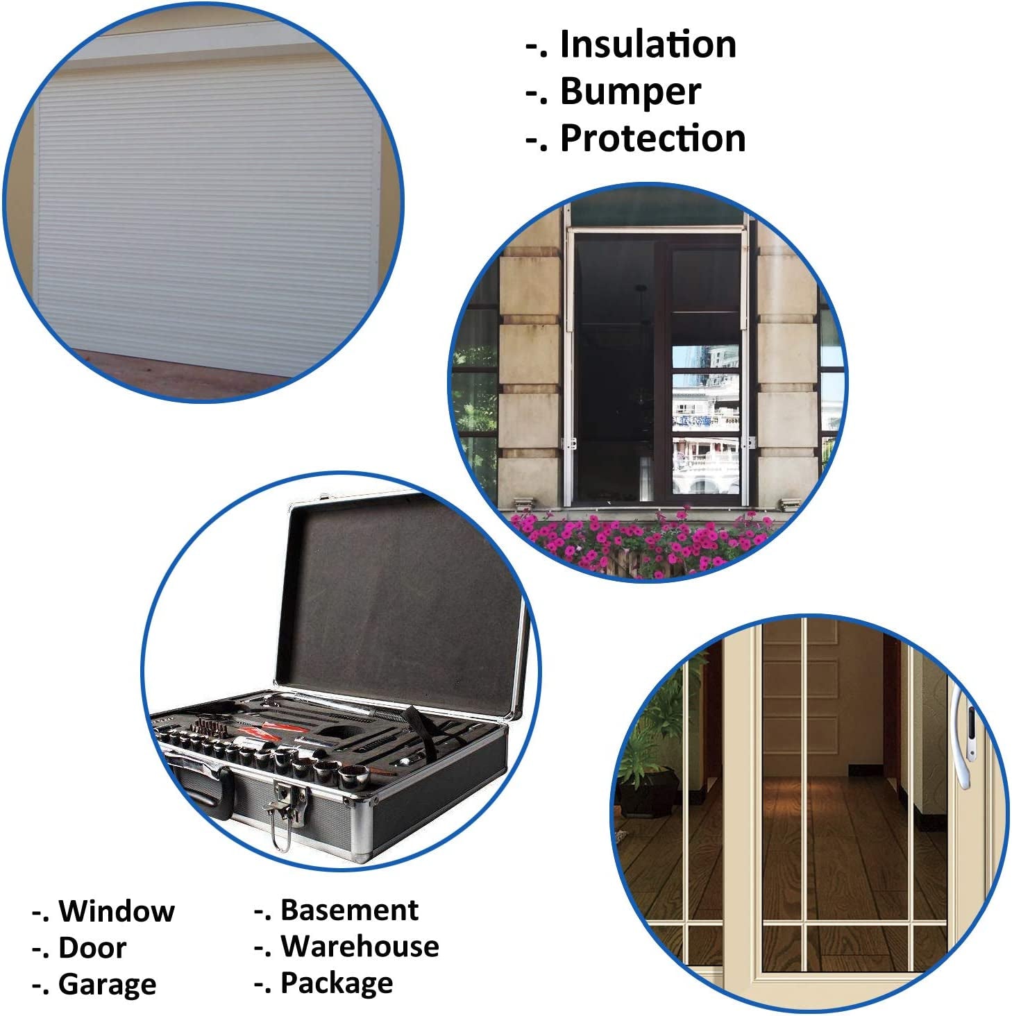 LLPT, LLPT Foam Insulation Tape 2 Inches X 50 Feet Closed Cell Foam Rubber for Door Window Weatherstrip Outdoor Indoor Residue Free Weatherproof Adhesive(Eft250)