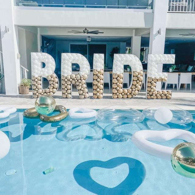 LÔTELI, LÔTELI Mini White Heart | Small Inflatable Heart for Pool Parties, Travel, Photo Prop