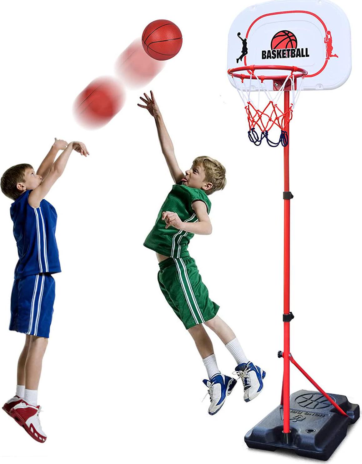 LOYEAH, LOYEAH Kids Basketball Hoop with Stand Adjustable Height 3 ft -7 ft, Indoor Outdoor Toys for Kids Teenagers Youth and Adults Basketball Games Lawn and Yard Activity