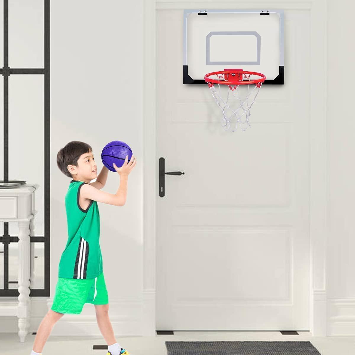 LOYO, LOYO Indoor Basketball Hoop Set for Kids - Mini Basketball Hoop for Door with 4 Balls,Shooting Ball Game Sport for Kids Boys Girls Bedroom