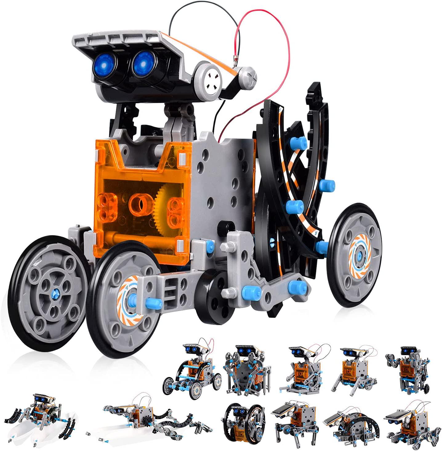 LQYoyz, LQYoyz Solar Robot Kit 12-in-1 STEM Projects Robot Kit - 190 Pieces, Fine Motor Skills Toys Gifts for 7 8 9 10 Year Old Boys, Education Science Experiment Puzzle Kit for Kids Aged 8-12 and Older