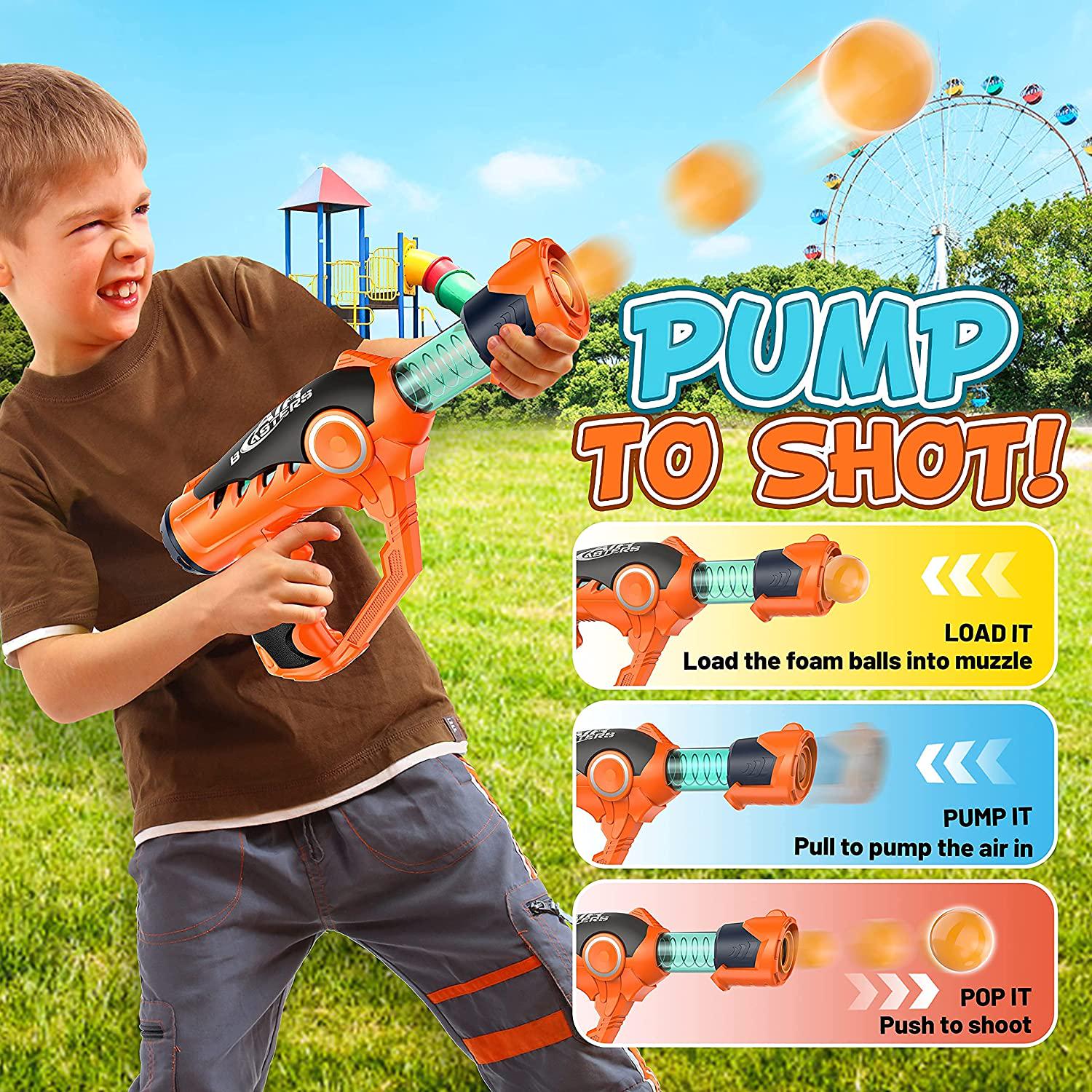 LUKAT, LUKAT Shooting Game Toy for Age 6, 7, 8, 9, 10+ Years Old Kids, Girls, Boys - Foam Ball Popper Air Guns Toy and 36 Foam Bullet Balls, Sniper Kids Gun Toy Indoor Outdoor Games, Gift Idea for Age 6-12+
