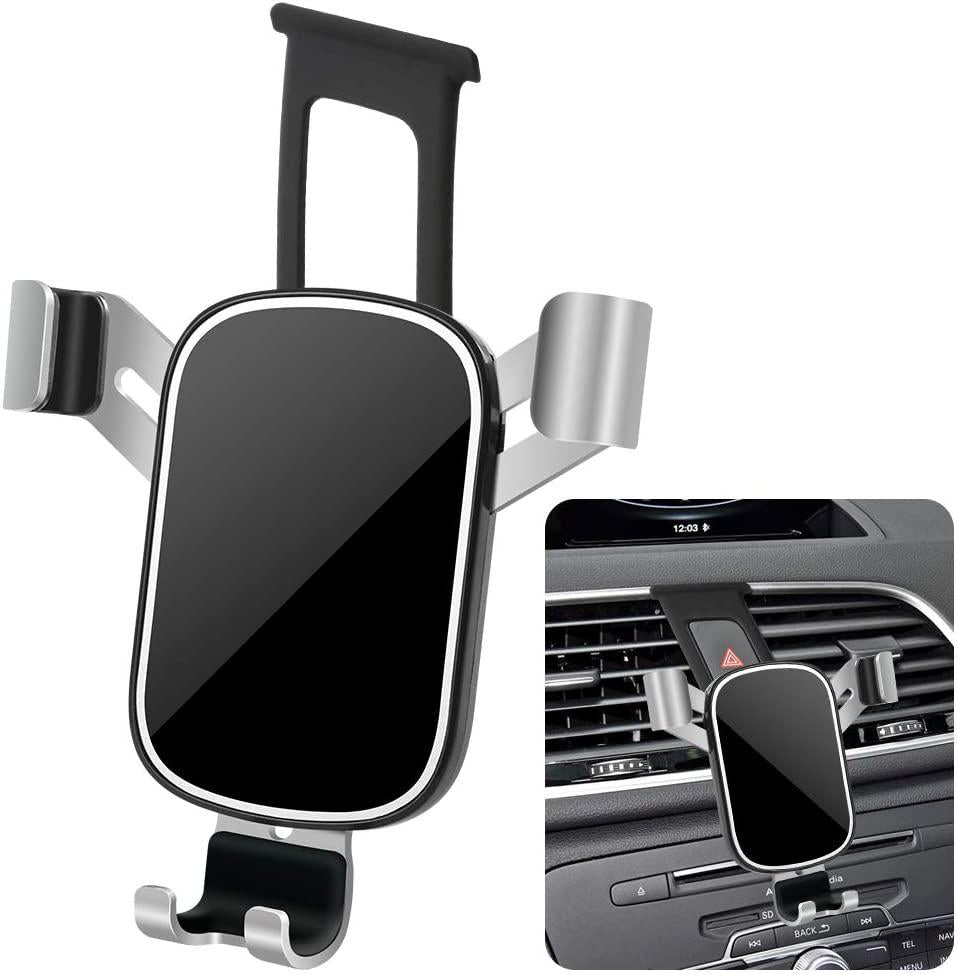 musttrue, LUNQIN Car Phone Holder for 2012-2018 Audi Q3 [Big Phones with Case Friendly] Auto Accessories Navigation Bracket Interior Decoration Mobile Cell Mirror Phone Mount