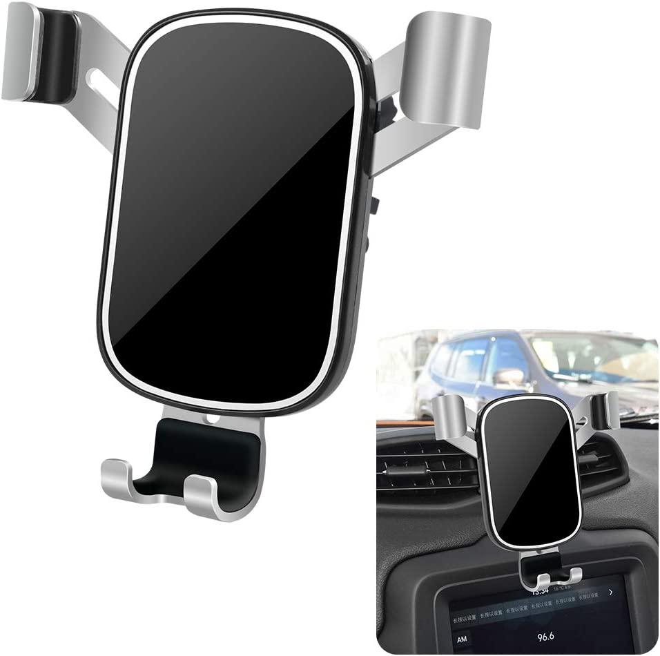 musttrue, LUNQIN Car Phone Holder for 2015-2020 JeepÂ Renegade SUV [Big Phones with Case Friendly] Auto Accessories Navigation Bracket Interior Decoration Mobile Cell Mirror Phone Mount