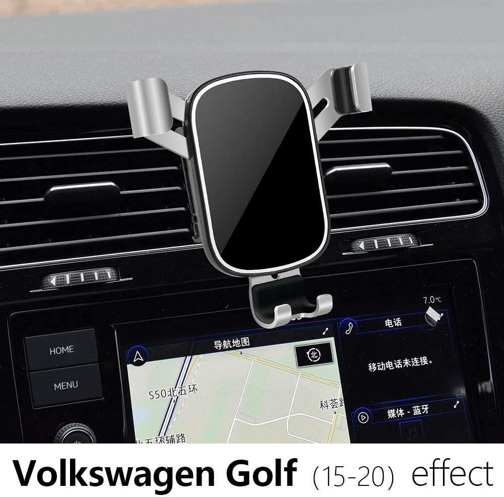 musttrue, LUNQIN Car Phone Holder for 2015-2020 Volkswagen Golf [Big Phones with Case Friendly] Auto Accessories Navigation Bracket Interior Decoration Mobile Cell Mirror Phone Mount
