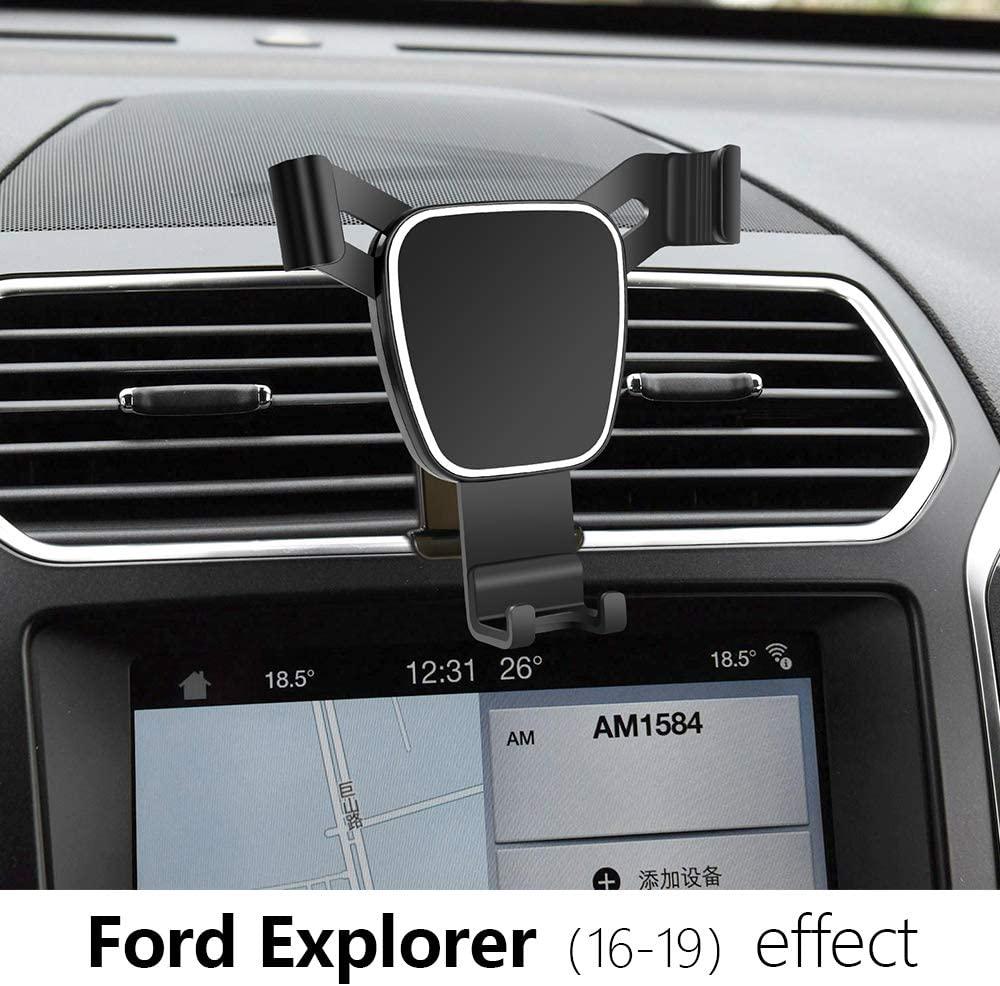LUNQIN, LUNQIN Car Phone Holder for 2016-2019 Ford Explorer Auto Accessories Navigation Bracket Interior Decoration Mobile Cell Phone Mount