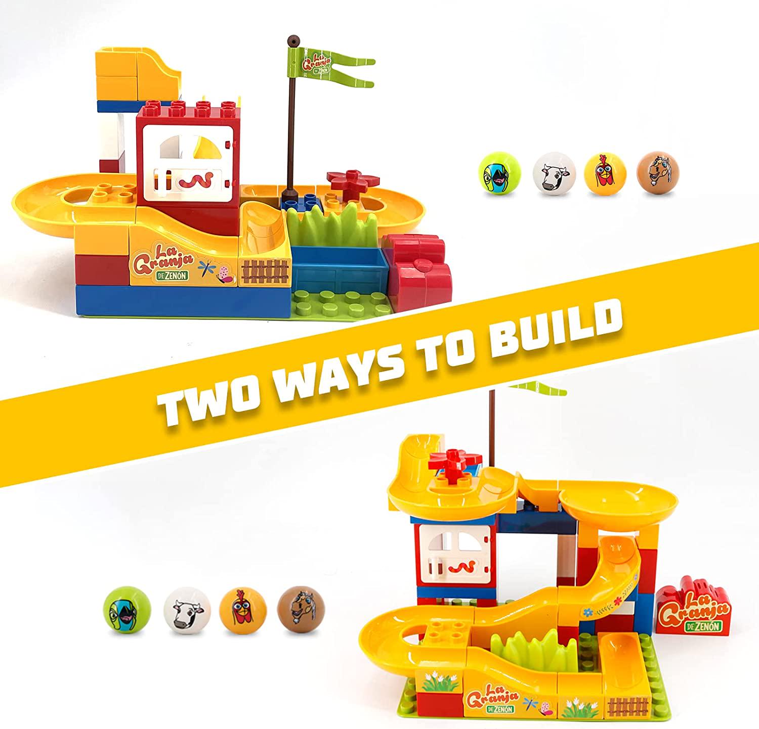 Toymaker, La Granja De Zenon Building Blocks Playground Kit Compatible Block Construction Toys Slide Bricks for Boys and Girls