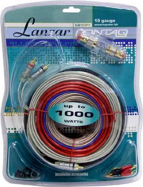 LANZAR, Lanzar LQ102PS Contaq 10 Gauge Power and Speaker Amp Kit