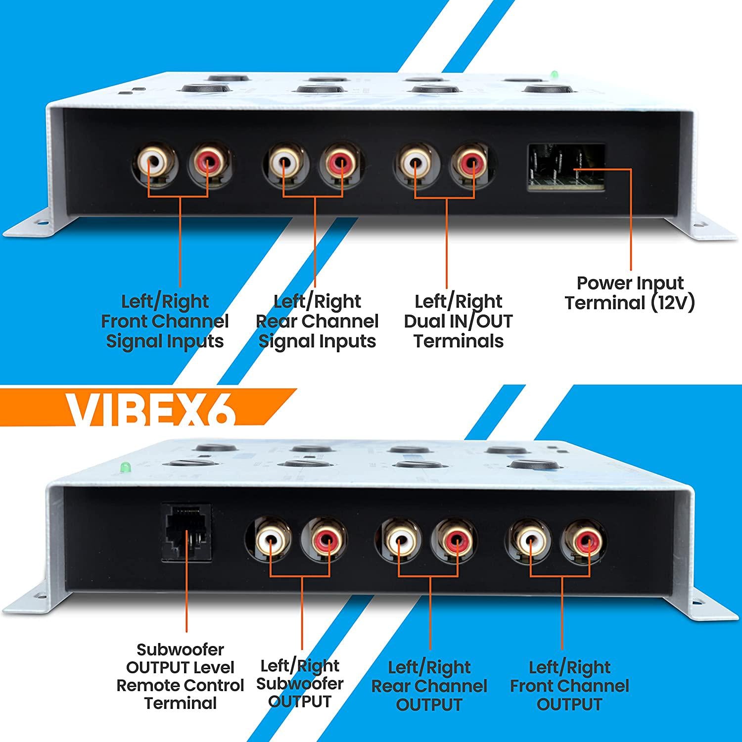 LANZAR, Lanzar VIBEX6 Vibe 3 Way Electronic Crossover Network with Remote Subwoofer Control