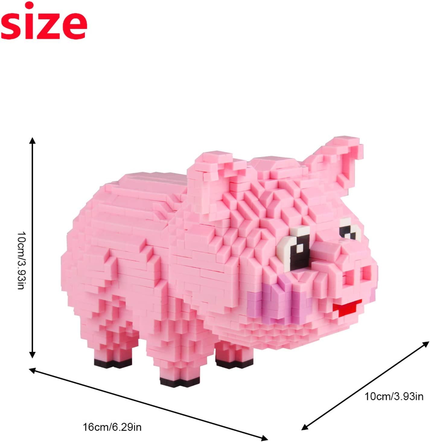 Larcele, Larcele Mini Pig Building Blocks Pet Building Toy Bricks,1547 Pieces KLJM-02 (Model 558)