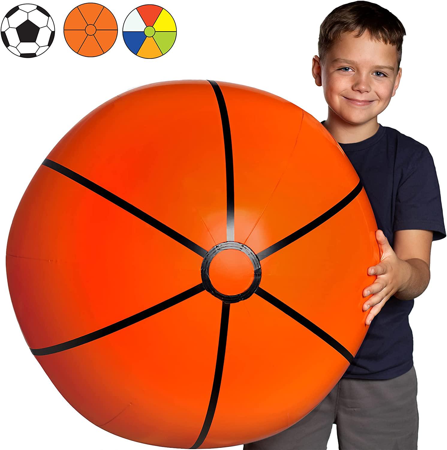 Refresh Sports, Large Beach Ball for Kids or Adults - Easy to Inflate and Durable Material to Last for Years of Fun - Comes in 3 Colors - Great Gift Idea for Boys and Girls All Ages - Also Best Pool Party Decoration Toy
