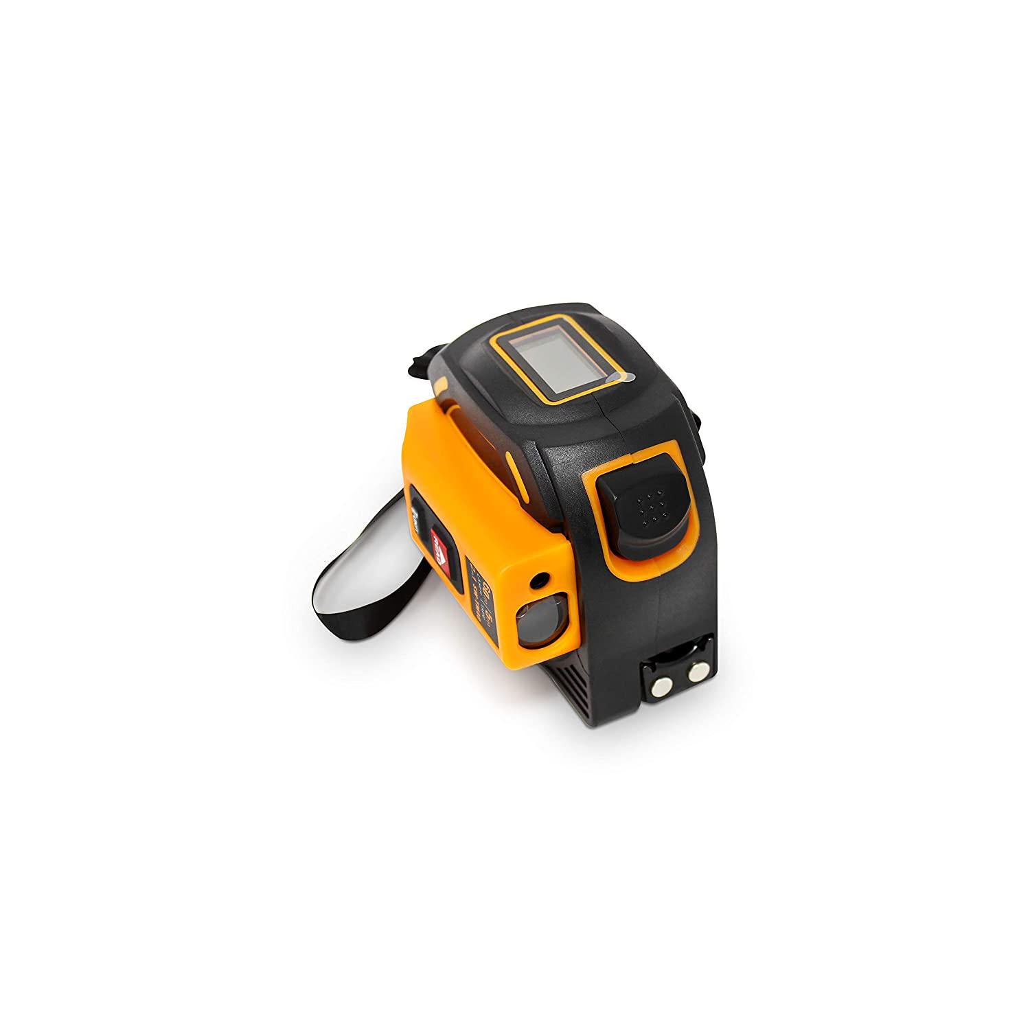 HISS, Laser Tape Measure 2-in-1, Laser Measure 196 Ft, Tape Measure 16 Ft Metric and US units with LCD Digital Display, Movable Magnetic Hook, Unit Conversion, Sturdy Build, Consistent and Accurate