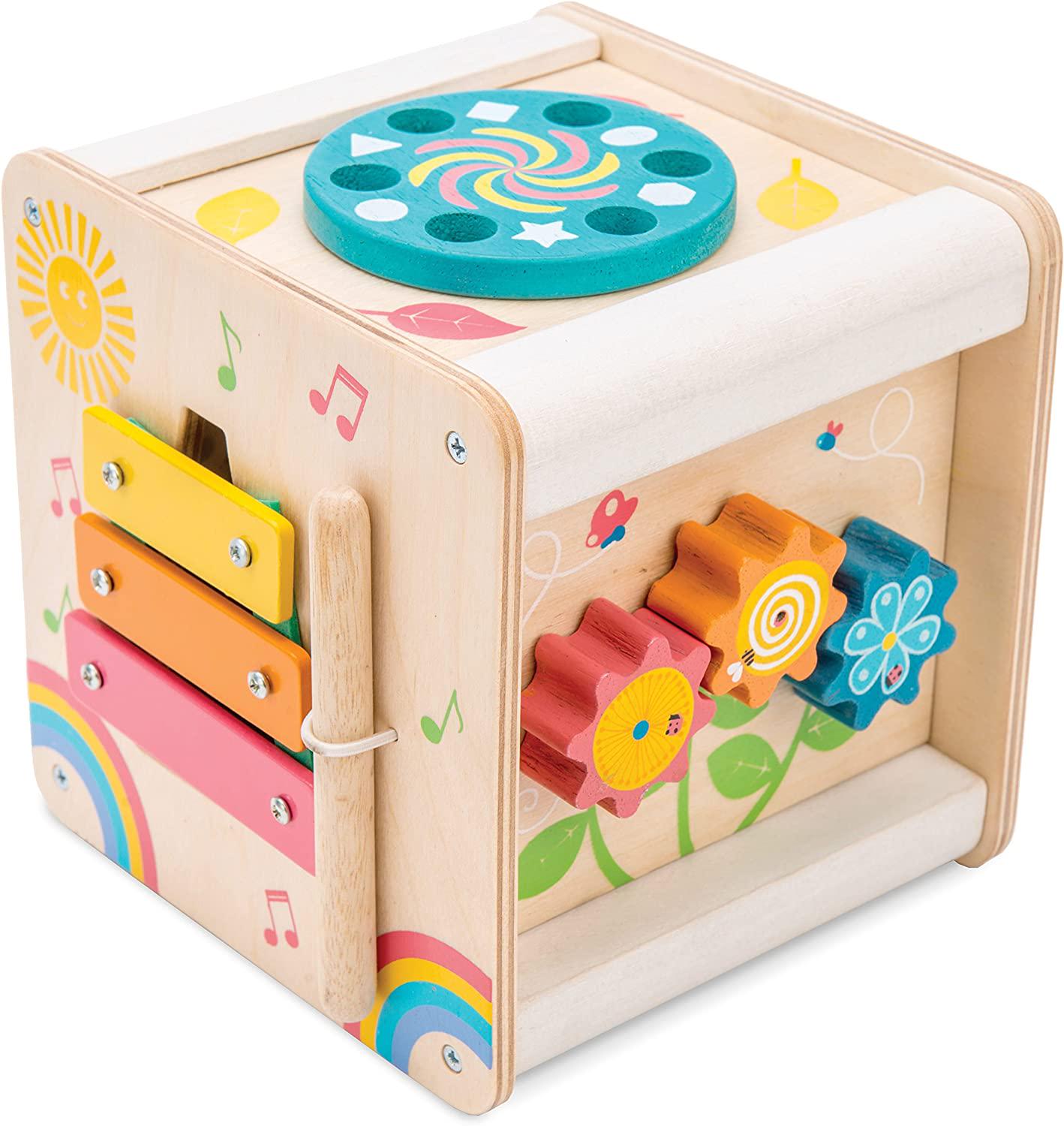 Le Toy Van, Le Toy Van Petilou Activity Cube Learning Set Premium Wooden Toys for Kids Ages 12 Months and Up, Multi