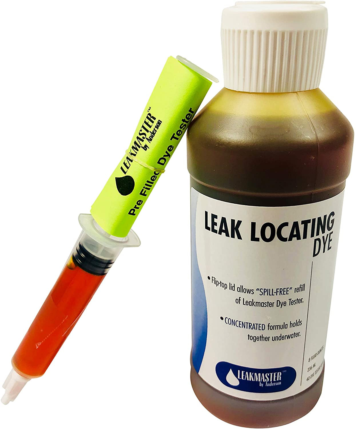 Leakmaster, Leakmaster YELLOWDYE8OZ Pool DYE Leak Detection, Yellow