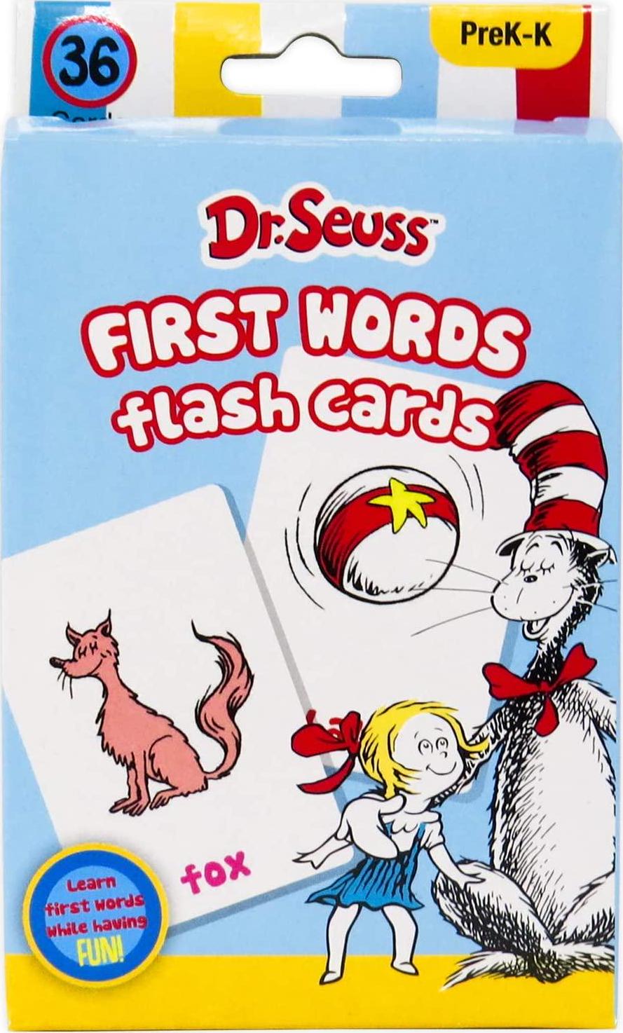 Leap Year Publishing, Leap Year Publishing Dr. Seuss 4-in-1 Educational Flash Cards Value Pack, Pre-K, Kindergarten, Numbers, Alphabet, Colors and Shapes, and First Words