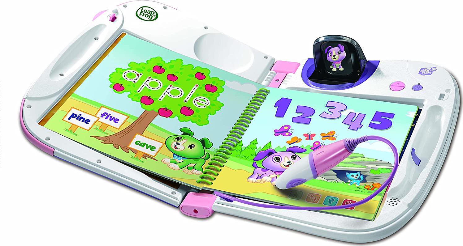 LeapFrog, LeapFrog - LeapStart 3D with 2 Bonus Books Bundle - Electronic Educational Reading System, 3D animations - Pink - 603989