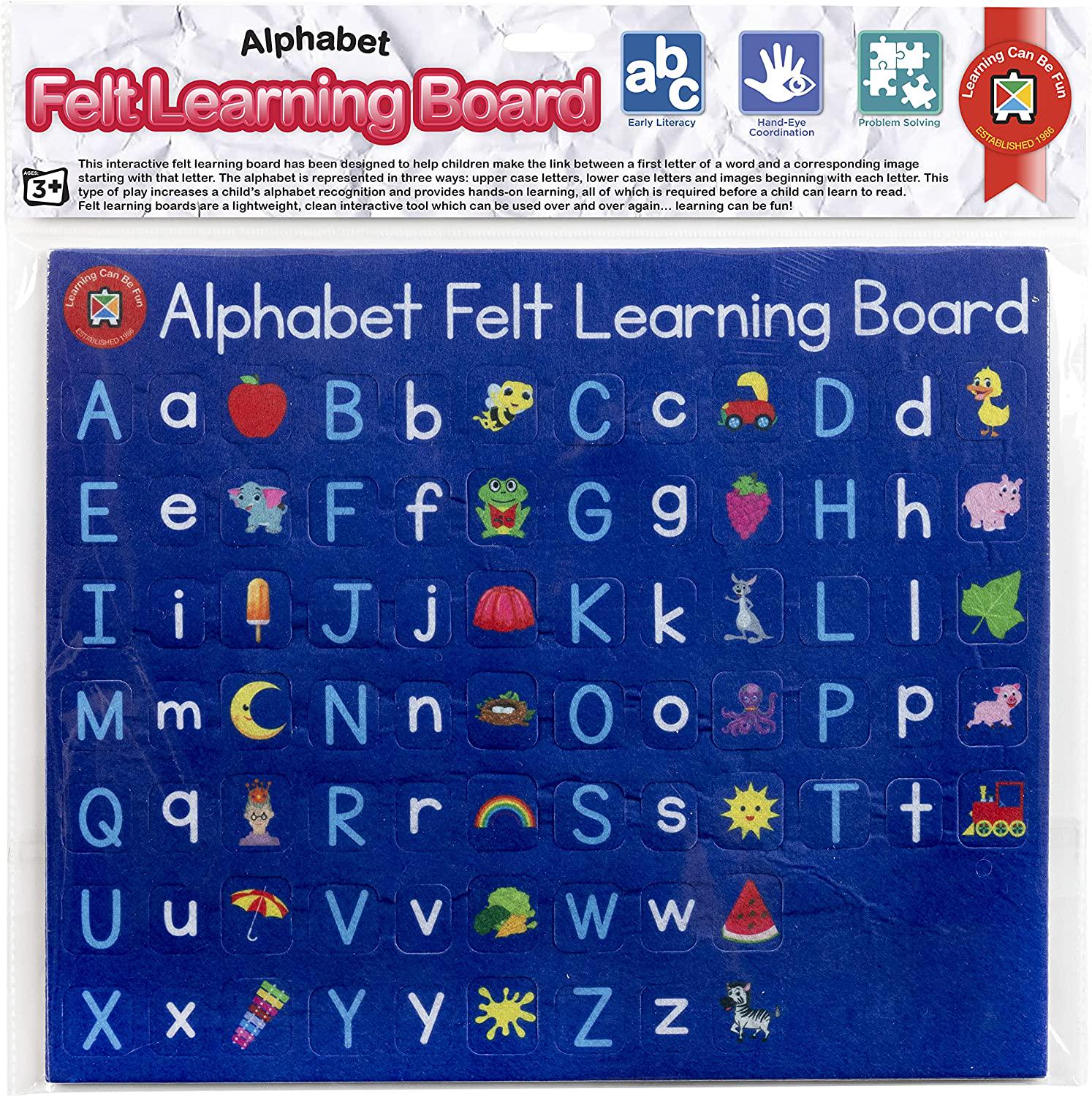 Learning Can Be Fun, Learning Can Be Fun Felt Learning Board Alphabet
