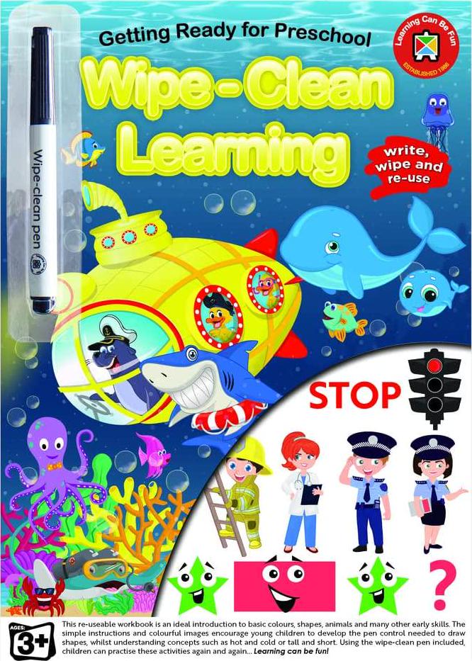 Learning Can Be Fun, Learning Can Be Fun Wipe Clean Learning Getting Ready Book for Preschool