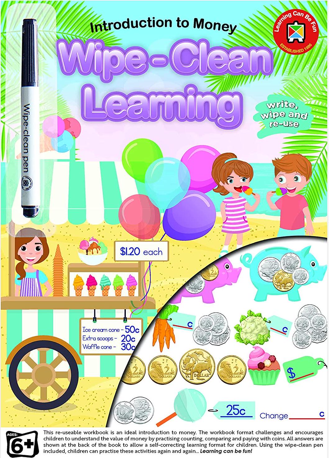 Learning Can Be Fun, Learning Can Be Fun Wipe Clean Learning Money Skills Book
