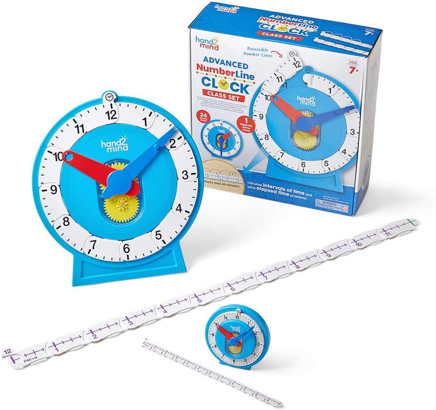 Learning Resources, Learning Resources 93412 Advanced NUMBERLINE Clock Class Set, Multicoloured