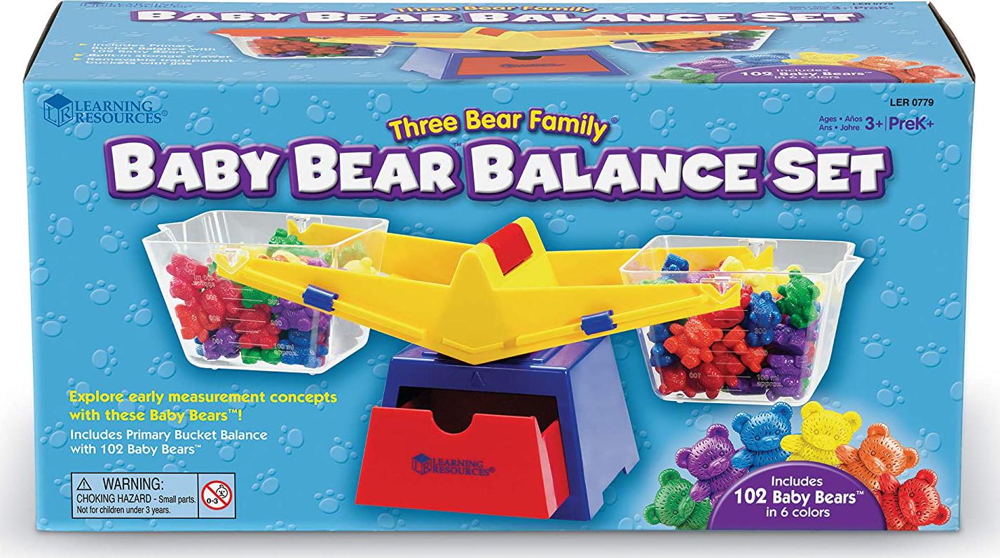 Learning Resources, Learning Resources Baby Bear Balance Set, Weights and Counters