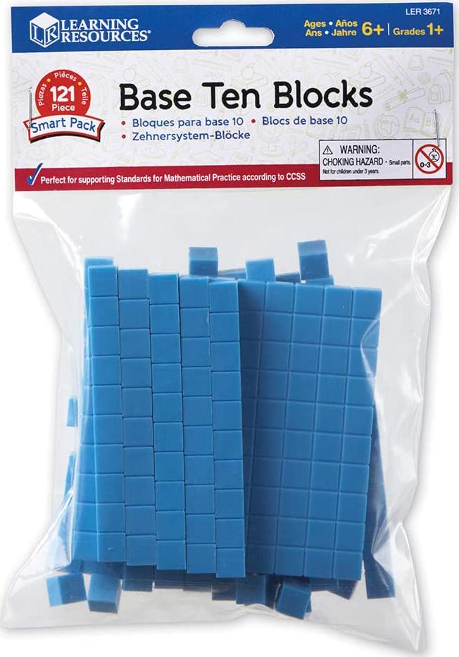Learning Resources, Learning Resources Base Ten Blocks Smart Pack, Early Childhood Math Skills, Ages 5+