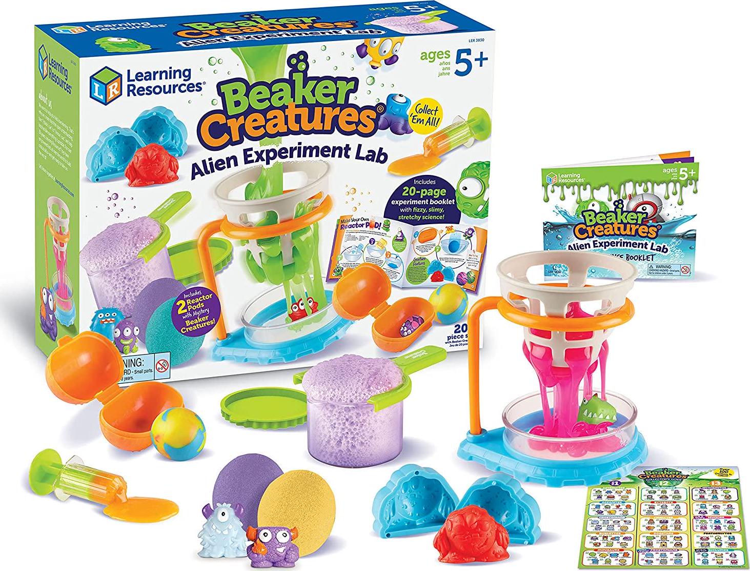 Learning Resources, Learning Resources Beaker Creatures Alien Experiment Lab, Homeschool Activity, Science Exploration, 18 Piece Set, for Kids, Ages 5+