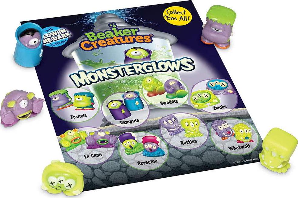 Learning Resources, Learning Resources Beaker Creatures Monsterglow 5-Pack, Science Exploration, Slime, STEM, Homeschool, Ages 5+