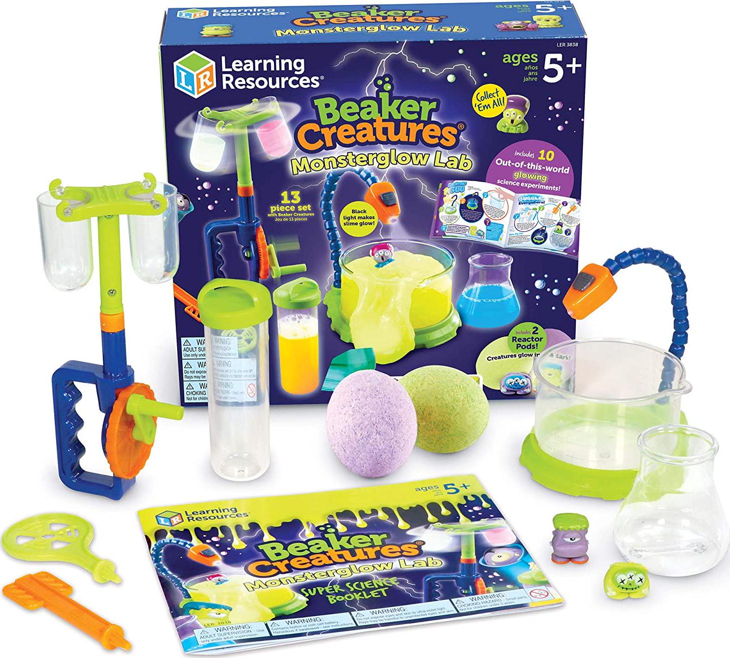 Learning Resources, Learning Resources Beaker Creatures Monsterglow Lab, Science Exploration, Slime, STEM, Homeschool, Ages 5+