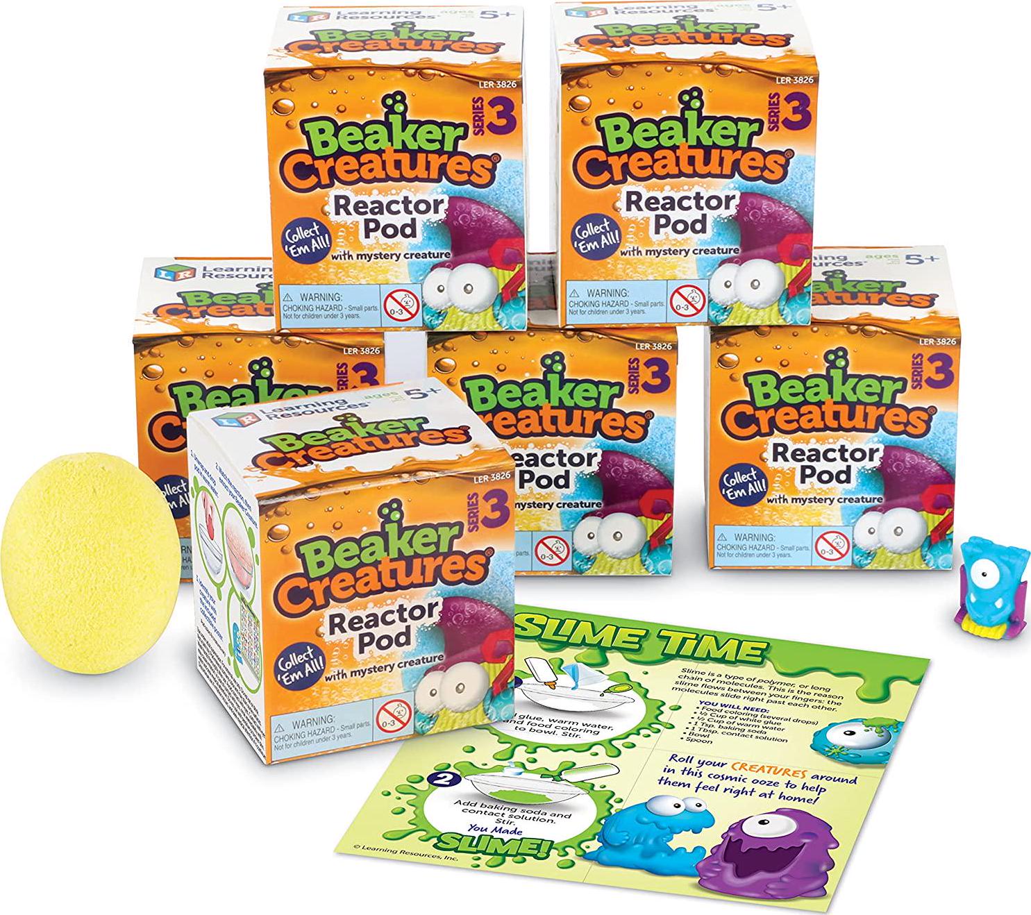 Learning Resources, Learning Resources Beaker Creatures Series 3, Homeschool, Science Exploration, STEM Toy, 6-Pack of Pods, Easter Basket Stuffers Ages 5+