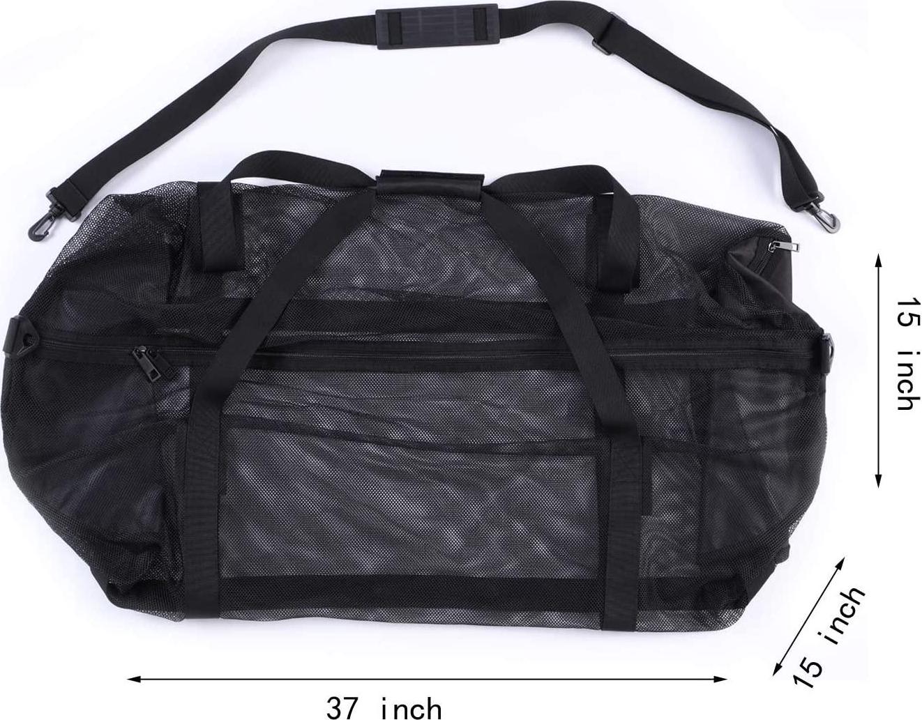 LEBERNA, Leberna Large Beach Foldable Lightweight - Beach Toy Bag Mesh Bag for Swimming Pool Sand Toys