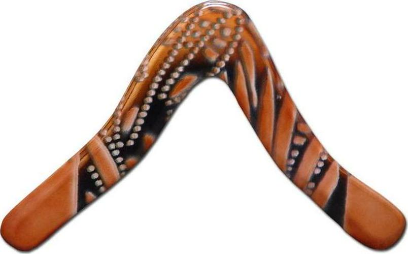 Colorado Boomerangs, Left Handed Aussie Fever Wooden Boomerang - Aboriginal Artwork, Made in Australia!