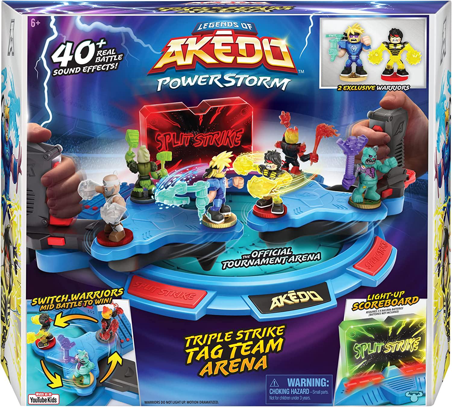 Akedo, Legends of Akedo Powerstorm Ultimate Battle Arena with 35+ Battle Sound Effects and 2 Exclusive Battling Mini Warriors