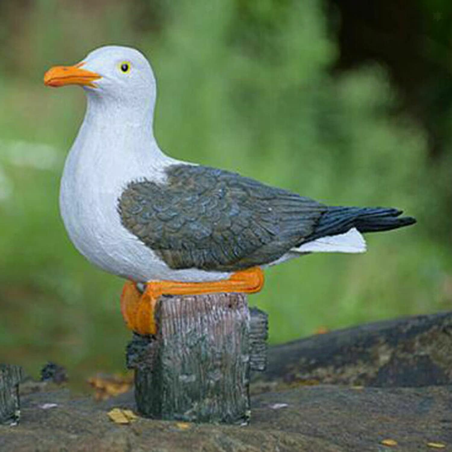 lehom, Lehom Seagull Resin Statue Bird Sculpture Garden Sculpture Decorative Bird Model Seagull Bird Crafts Seagull Ornaments