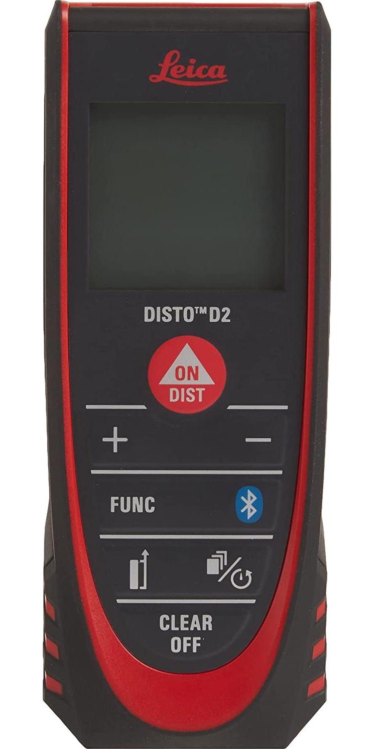 Leica Geosystems, Leica Geosystems 838725 DISTO D2 New 330ft Laser Distance Measure with Bluetooth 4.0, Black/Red 1.7 x 1 x 4.6 inches
