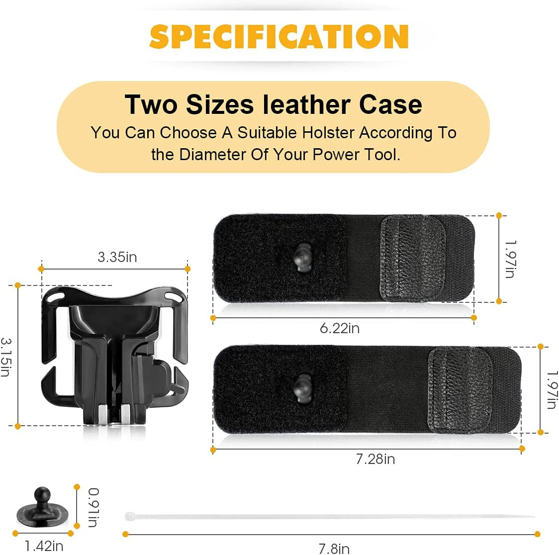 Lenink, Lenink Tool Holster Compatible with Dewalt Drill, 2 Pack Drill Holster Cordless Drill Hook Power Tool Holder Belt Hook for Drill, Flashlight, Angle Grinder, Mini Chainsaws, Drivers