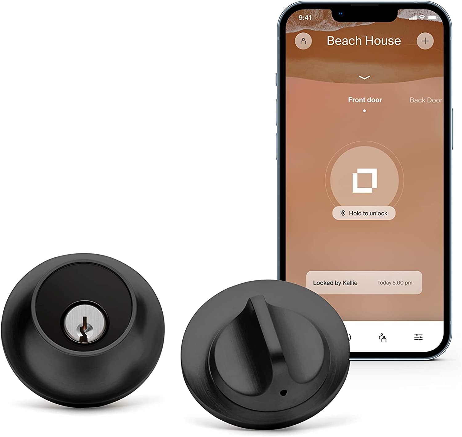 Level, Level Touch, Keyless Entry Using Touch, a Key Card, or Smartphone. Bluetooth Enabled, Homekit Compatible - Matte Black