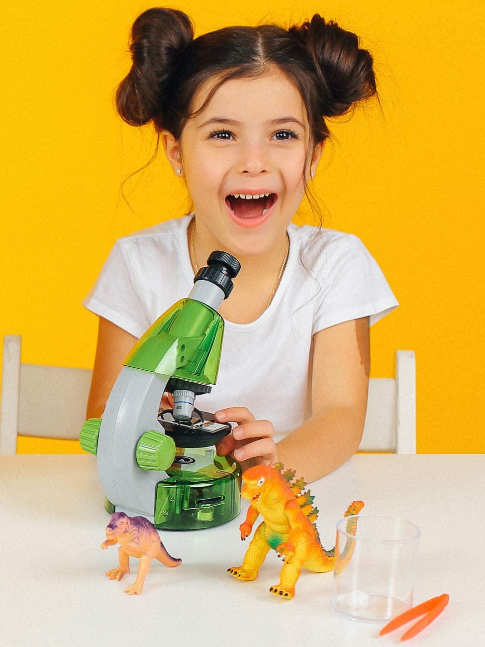 Levenhuk, Levenhuk LabZZ M101 Lime Microscope for Kids with Experiment Kit - Choose Your Favorite Color