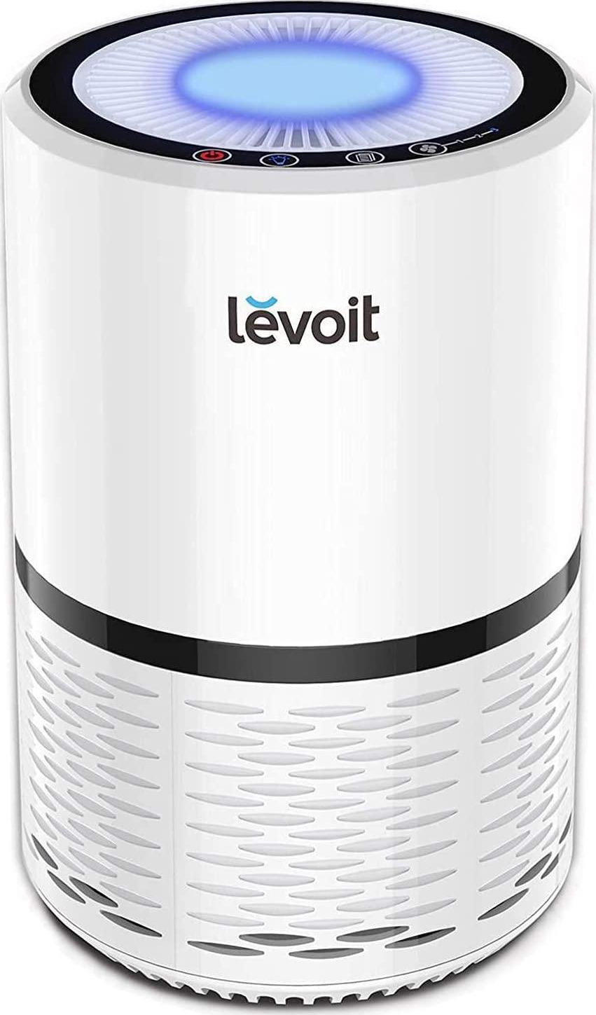 Levoit, Levoit Air Purifier for Home, Quiet H13 HEPA Filter Removes 99.97% of Pollen, Allergy Particles, Dust, Smoke, Portable Air Cleaner for Bedroom with 3 Speeds, Night Light, Filter Change Reminder