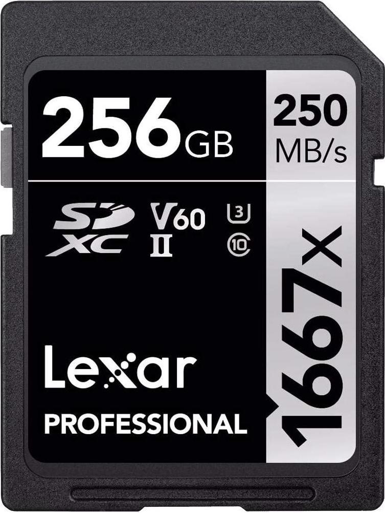 Lexar, Lexar Professional 1667x 256GB SDXC UHS-II Card, (LSD256CB1667)