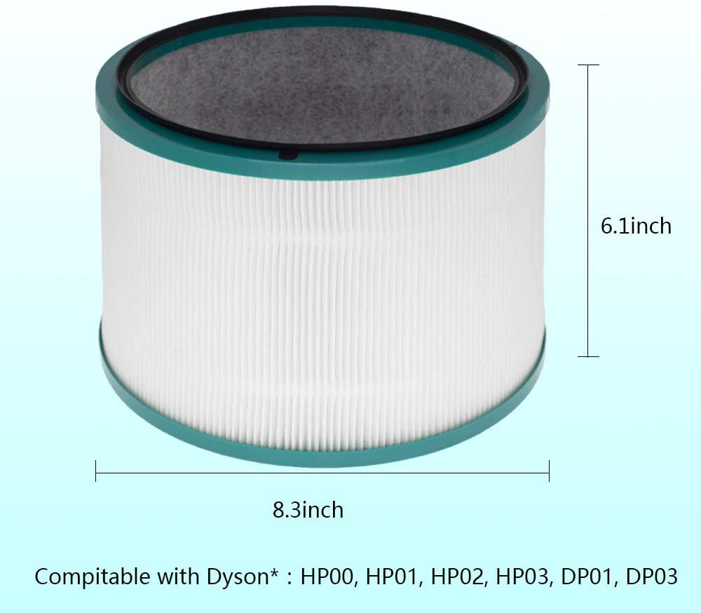 LHARI, Lhari HEPA Replacement Filter Compatible with Dyson Pure Cool Link DP01, DP03, Pure Hot + Cool Link HP00, HP01 HP02, HP03, Part # 968125-03