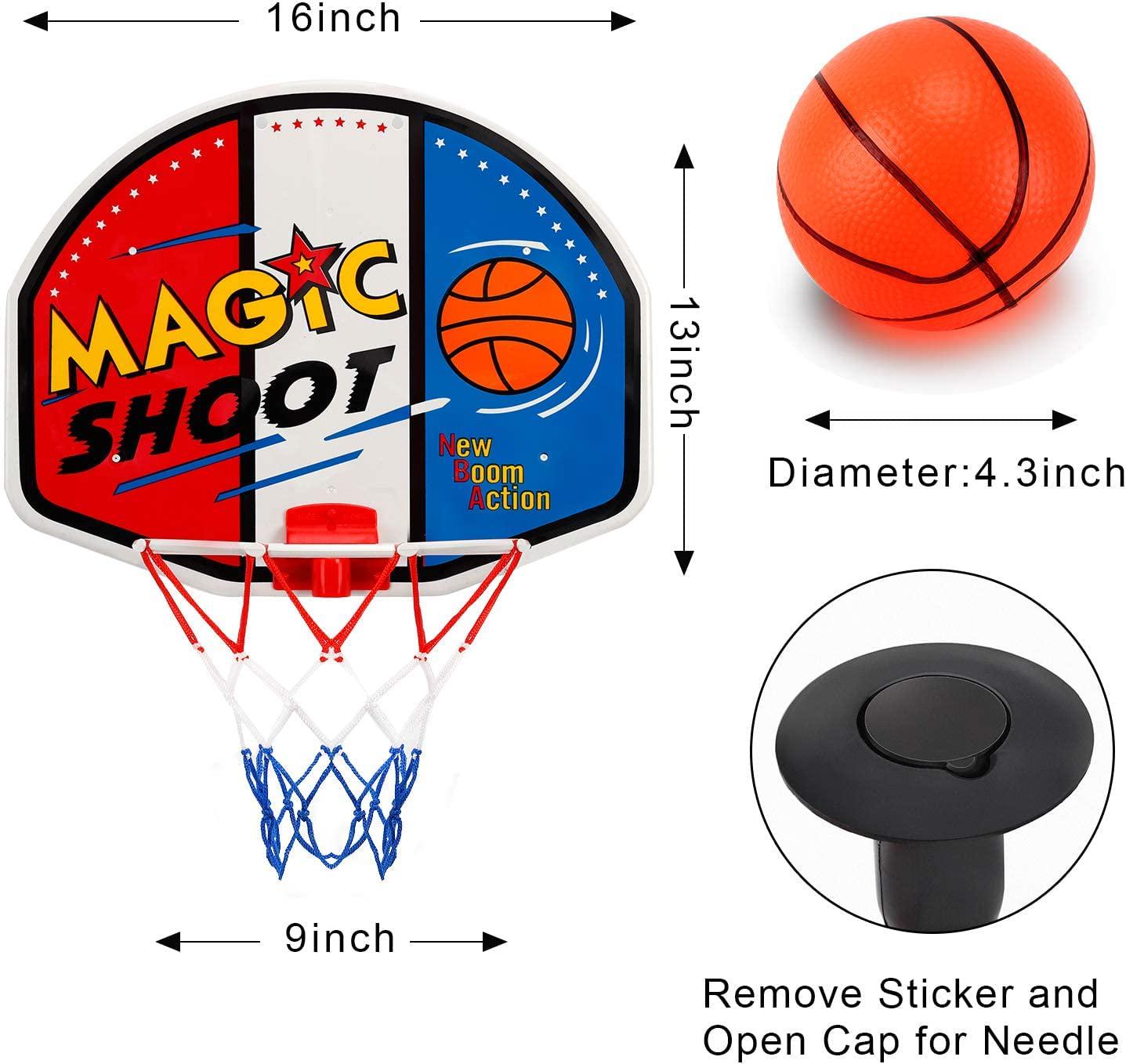 Liberty Imports, Liberty Imports Magic Shot Mini Basketball Hoop Set with Ball and Pump (Single)