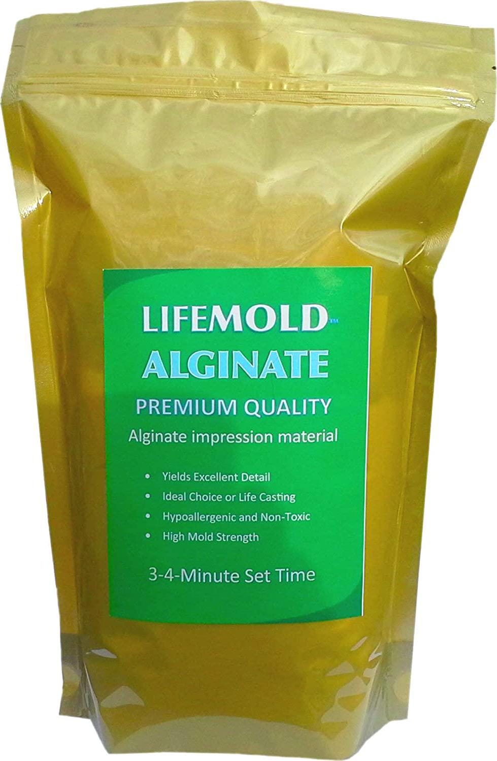 alginate, impression material, dental impression material, skin safe mold material, LifeMold Alginate 1-lb Skin-Safe Mold Making Material