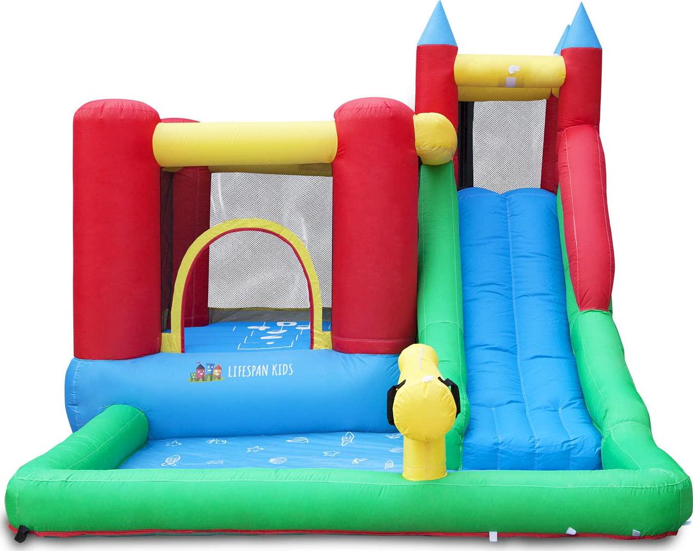 LIFESPAN KIDS, Lifespan Kids Inflatable Surrey 2 Slide and Splash Water Play Childrens Play Ground Outdoor