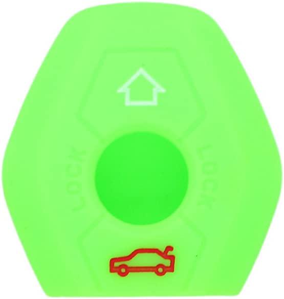 BROVACS, (Light Green) - Fassport Silicone Cover Skin Jacket fit for BMW 3 Button Remote Key CV9901 Light Green