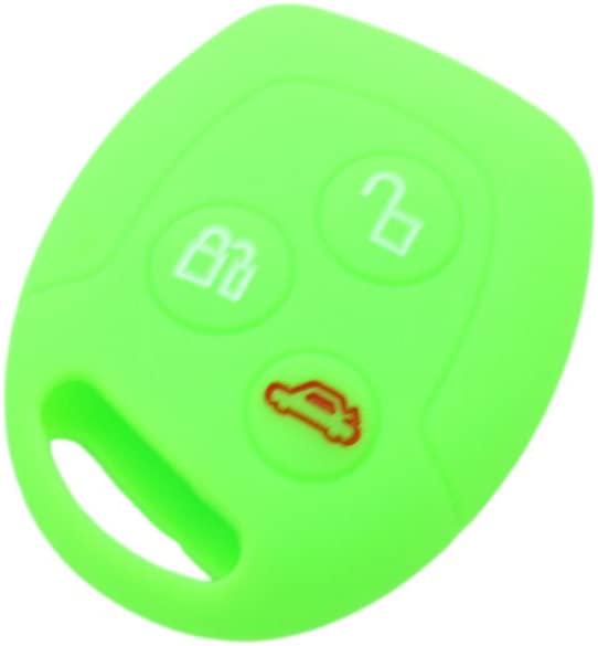 BROVACS, (Light Green) - Fassport Silicone Cover Skin Jacket fit for Ford 3 Button Remote Key CV9702 Light Green