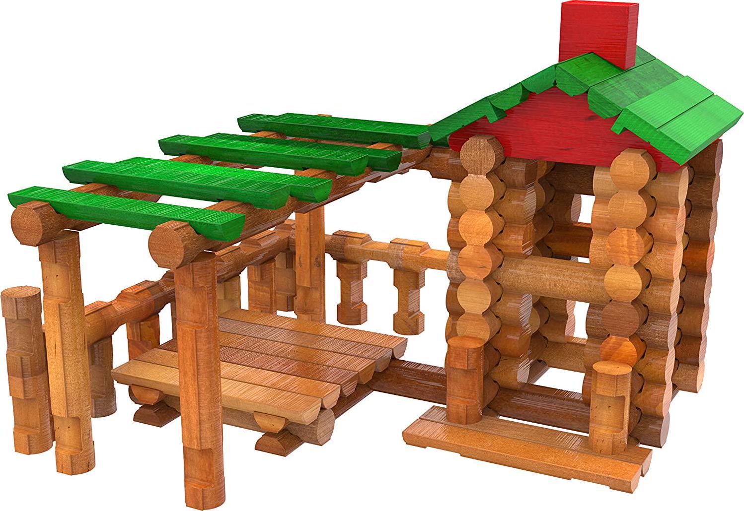 Lincoln Logs, Lincoln Logs Classic Meetinghouse, Collectible Tin - 117 Parts, Real Wood Logs - Ages 3+ - Retro Building Set for Boys/Girls Creative Construction Engineering, Preschool Toy