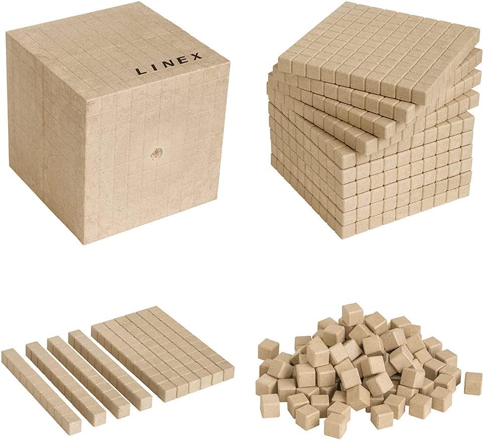 Wissner, Linex, Base 10 Set, Recycled Wood, 121 Pieces, Beige