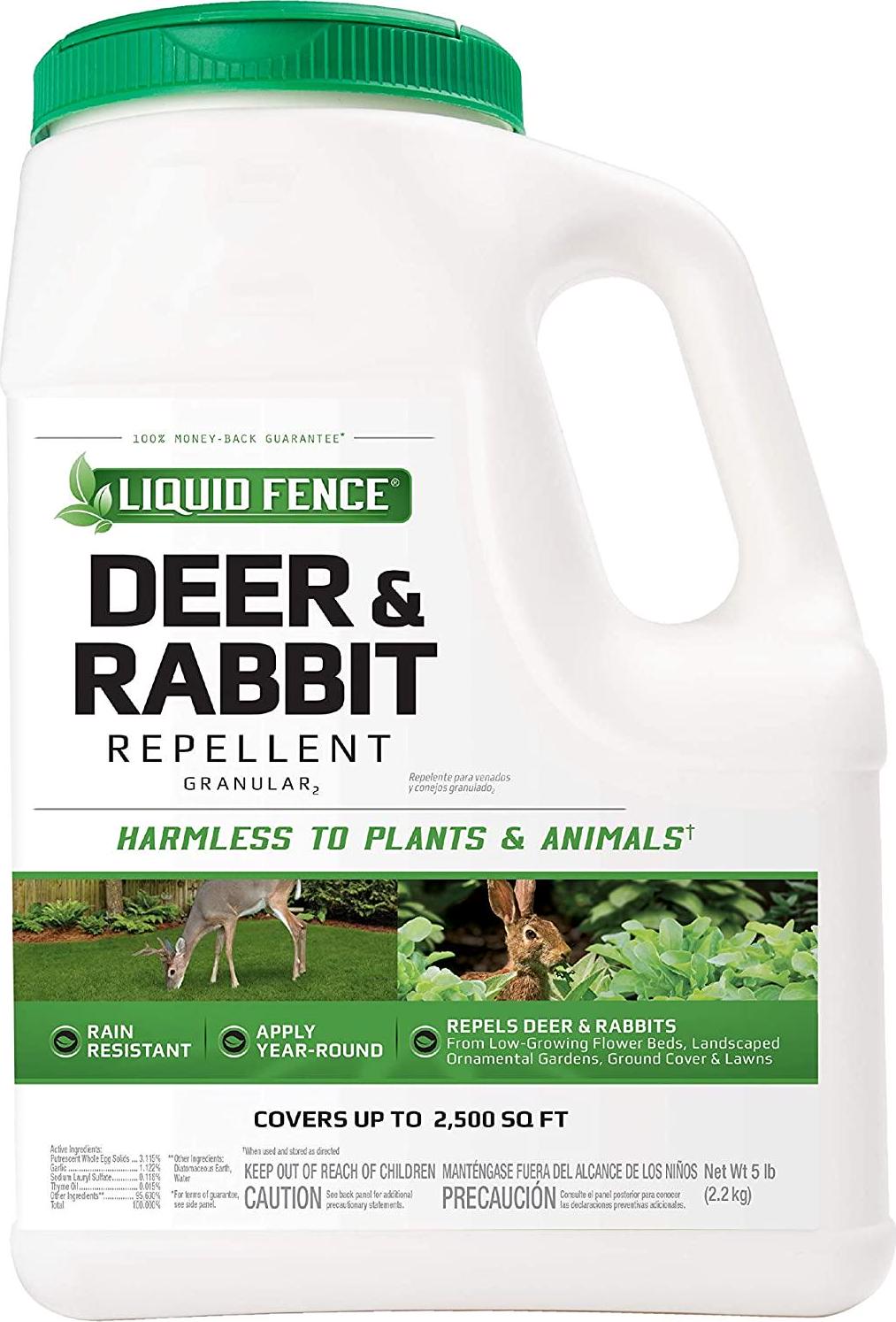 Liquid Fence, Liquid Fence Deer and Rabbit Repellent Granular, 5-Pound